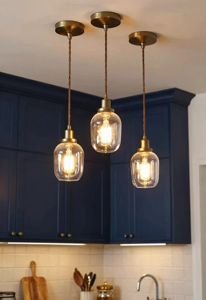 18 Kitchen Decor Above Cabinets Ideas That Look Styled - 13. Light Fixtures 1