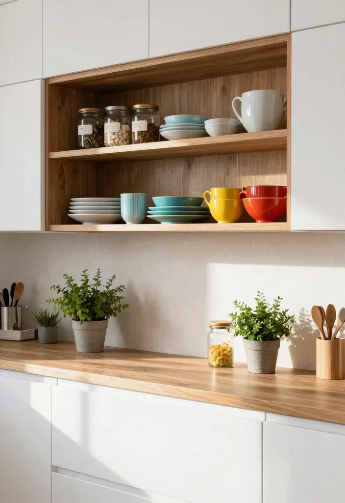 18 Kitchen Decor Above Cabinets Ideas That Look Styled - 3. Open Shelving Displays 1