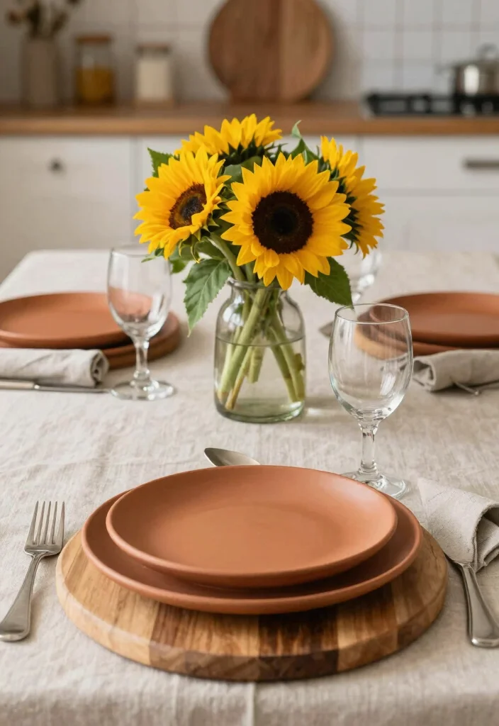 18 Kitchen Table Top Ideas That Refresh Your Dining Space - 12. Earthy Color Palettes 1