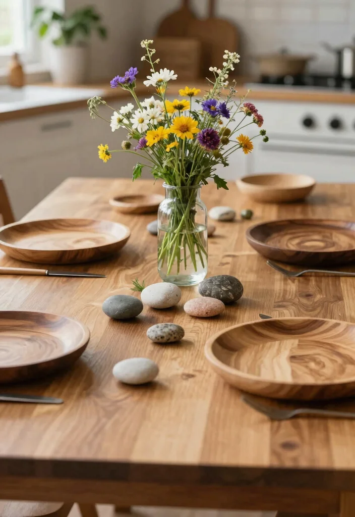 18 Kitchen Table Top Ideas That Refresh Your Dining Space - 14. Nature-Inspired Decor 1