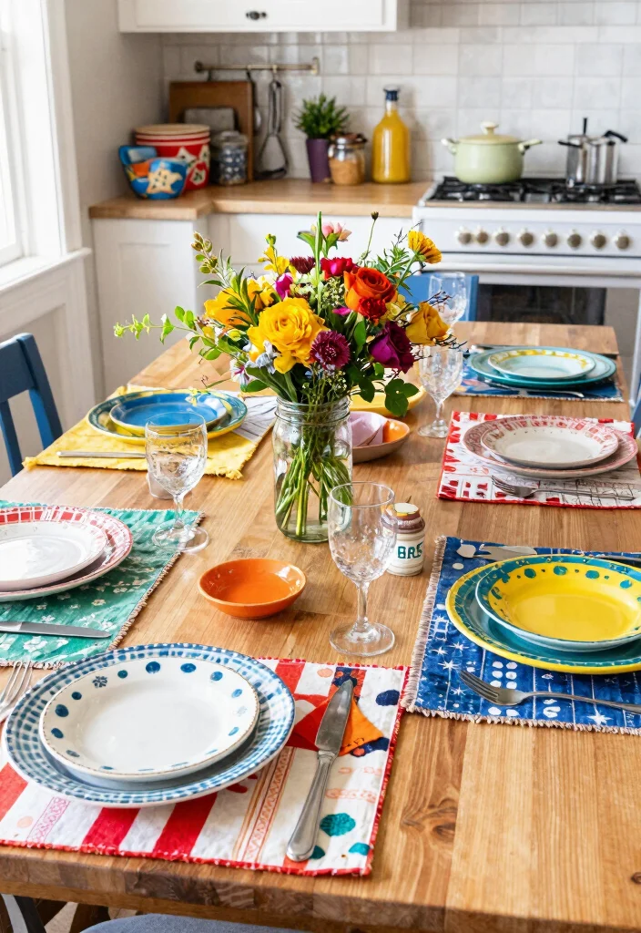 18 Kitchen Table Top Ideas That Refresh Your Dining Space - 17. DIY Craft Projects 1