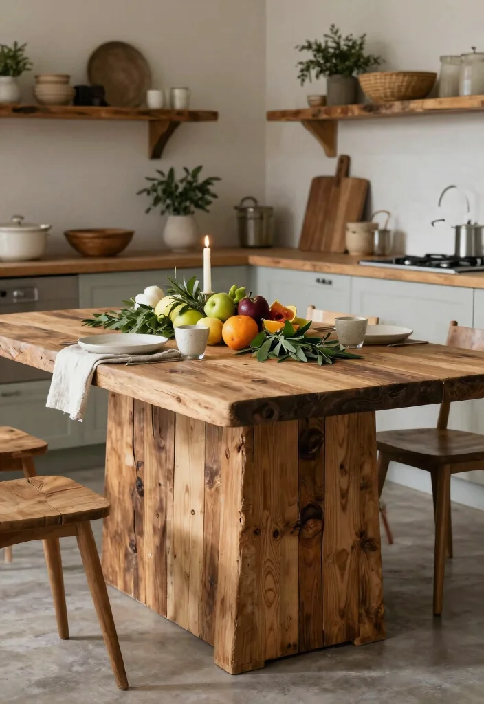 18 Kitchen Table Top Ideas That Refresh Your Dining Space - 4. Upcycled Wooden Planks 1