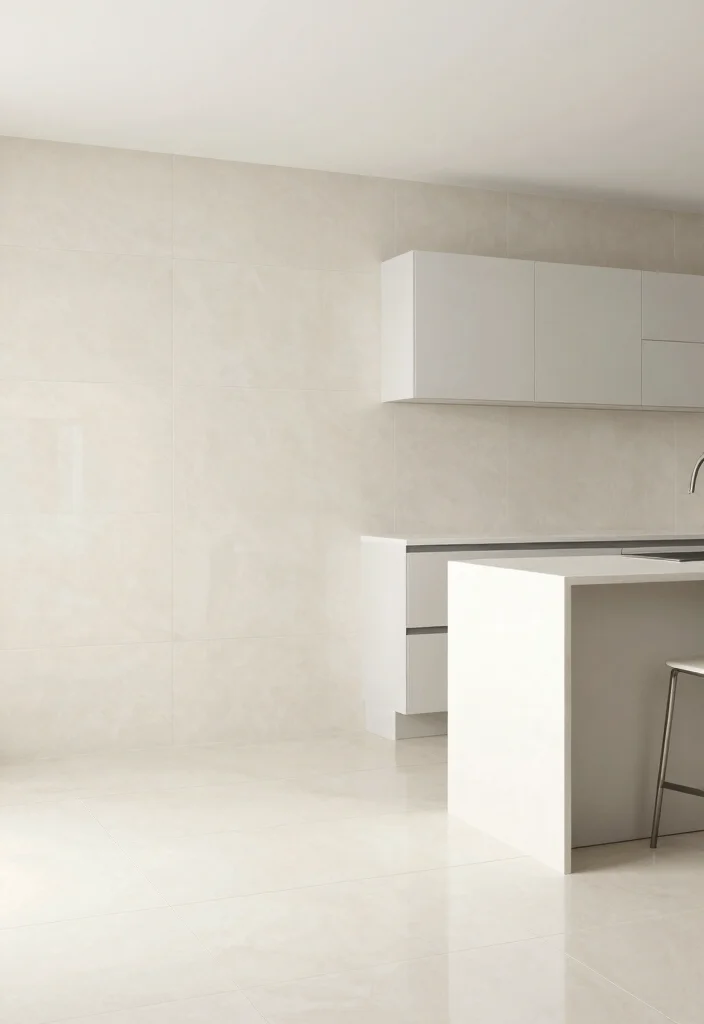 18 Kitchen Wall Tiles Design Modern Ideas With Sleek Finish - 13. Large-Format Tiles 1