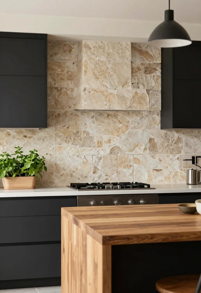 18 Kitchen Wall Tiles Design Modern Ideas With Sleek Finish - 2. Textured Stone Tiles 1