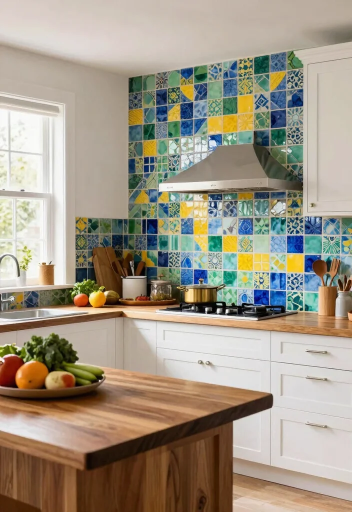 18 Kitchen Wall Tiles Design Modern Ideas With Sleek Finish - 8. Artistic Mosaic Tiles 1
