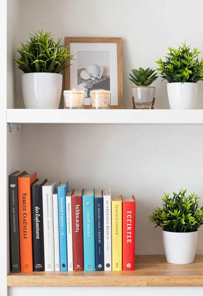 18 Open Kitchen Cabinet Ideas With Modern Display - 16. Open Shelving for Cookbooks 1