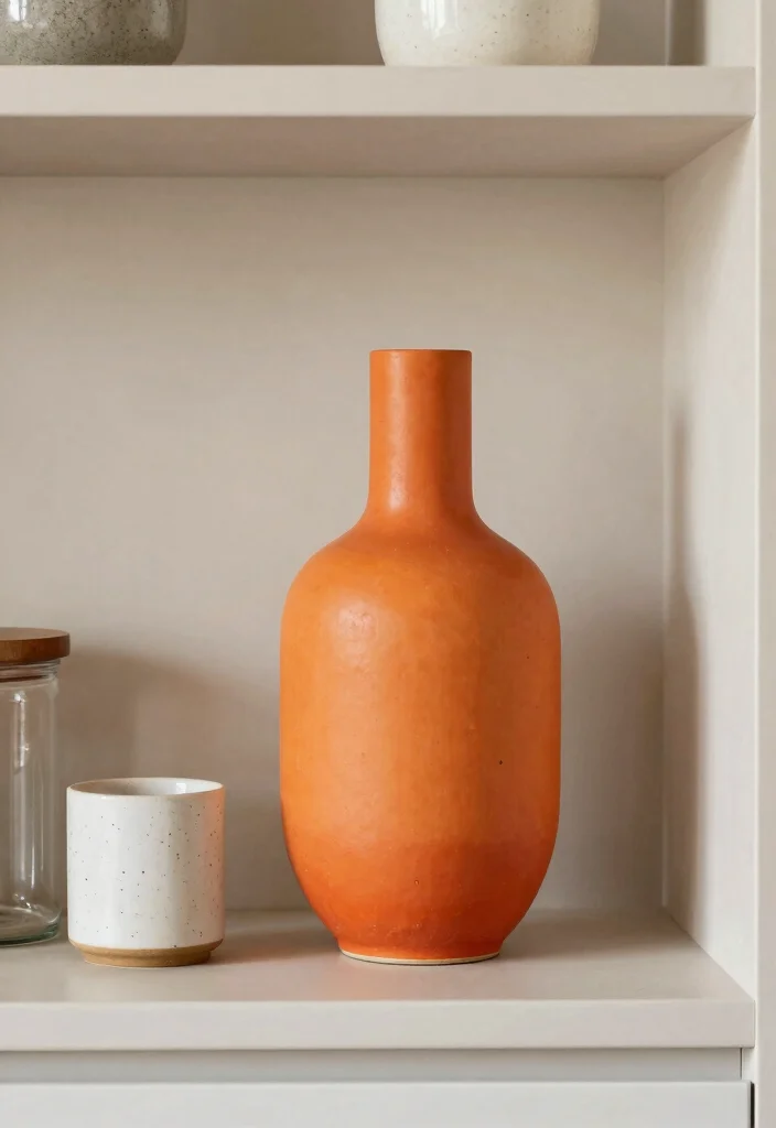 18 Open Kitchen Cabinet Ideas With Modern Display - 17. Statement Pieces on Open Shelves 1