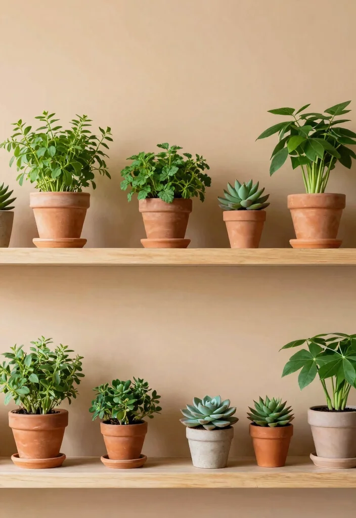 18 Open Kitchen Cabinet Ideas With Modern Display - 7. Bring in the Botanicals 1