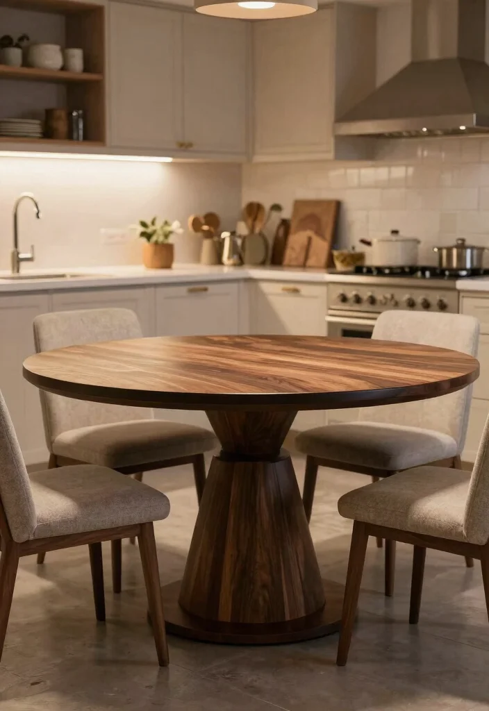 18 Round Kitchen Tables Ideas With Cozy Charm - 4. Classic Pedestal Base Table 1