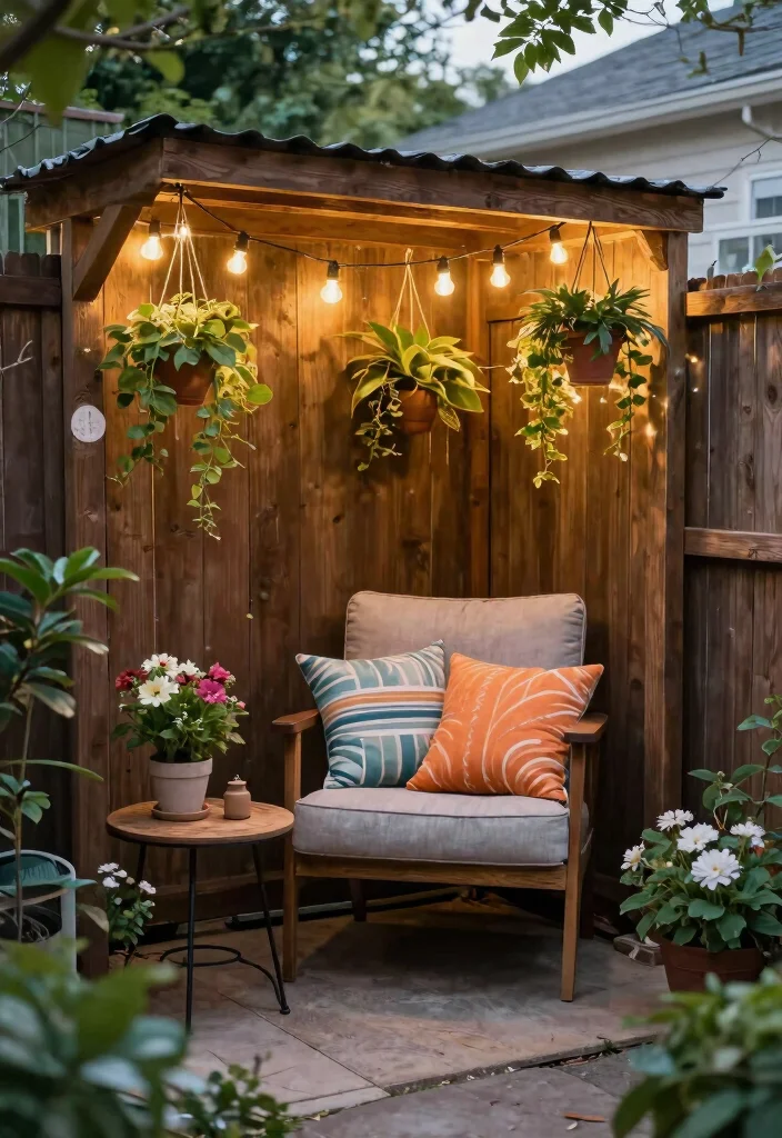 12 Backyard Fence Decor Ideas That Hide Eyesores and Weathered Wood - 12. Cozy Nooks 1