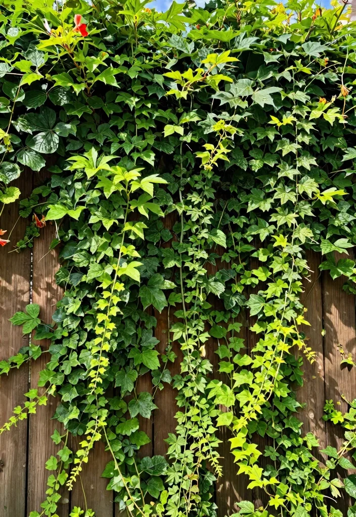 12 Backyard Fence Decor Ideas That Hide Eyesores and Weathered Wood - 5. Climbing Plants and Vines 1