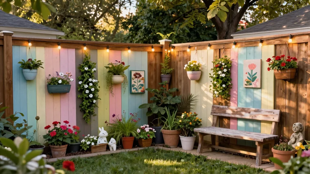 12 Backyard Fence Decor Ideas That Hide Eyesores and Weathered Wood