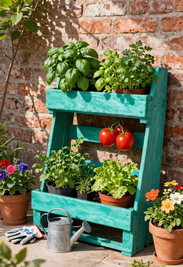 12 Container Vegetable Garden Ideas for Patios and Balconies - 1. Vertical Pallet Garden 1
