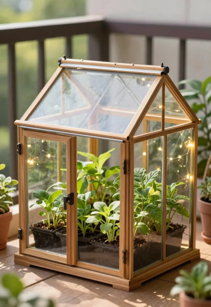 12 Container Vegetable Garden Ideas for Patios and Balconies - 11. Mini Greenhouse Containers 1