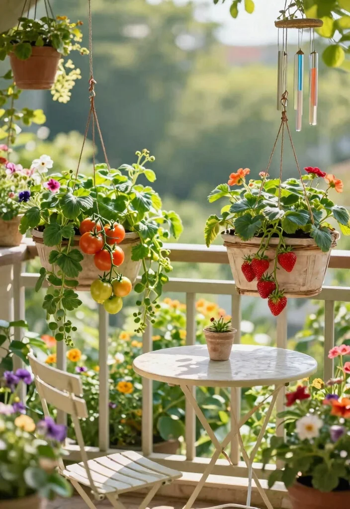 12 Container Vegetable Garden Ideas for Patios and Balconies - 3. Hanging Baskets 1