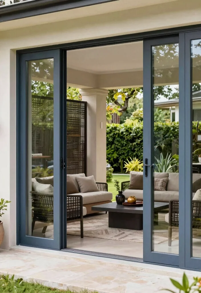 12 Glass Doors Patio Ideas That Let in Light Without Losing Privacy - 5. Glass Accordion Doors 1