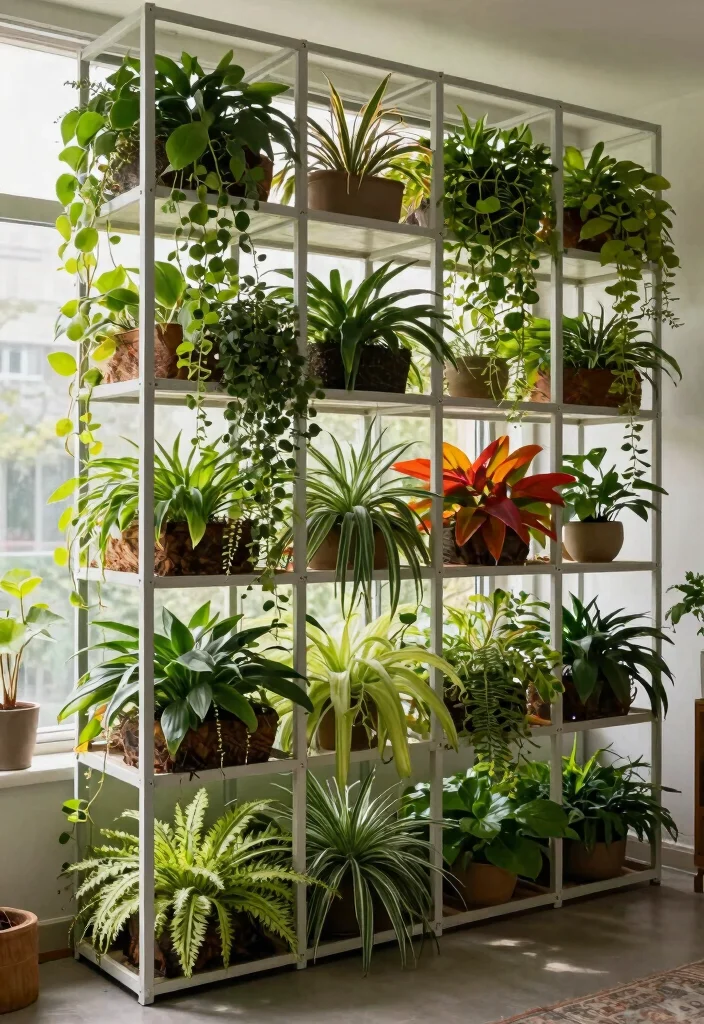 12 Indoor Trellis Ideas for Climbing Plants Without Wall Damage - 12. Cube Trellis System 1