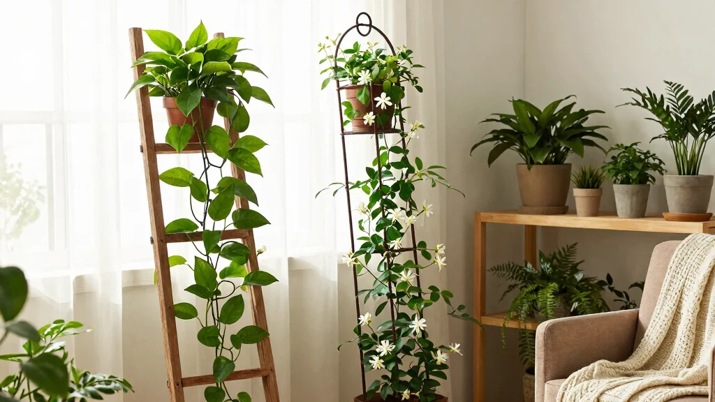 12 Indoor Trellis Ideas for Climbing Plants Without Wall Damage