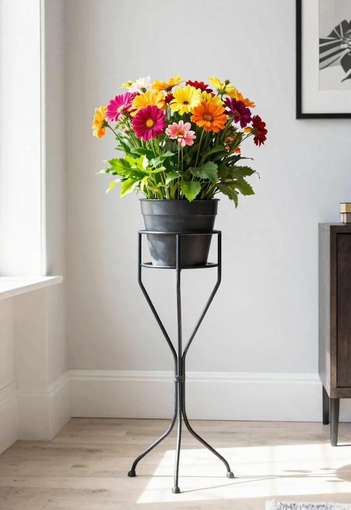12 Metal Plant Stand Ideas That Hold Heavy Pots Without Tipping - 11. Artistic Sculptural Stands 1