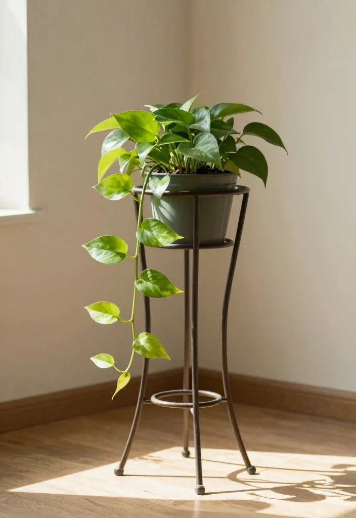 12 Metal Plant Stand Ideas That Hold Heavy Pots Without Tipping - 9. Curved Metal Stands 1