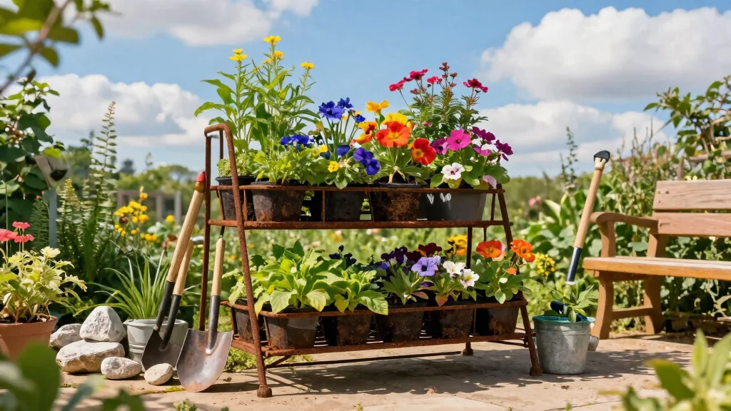 12 Outdoor Bakers Rack Ideas That Hold Plants Without Rusting