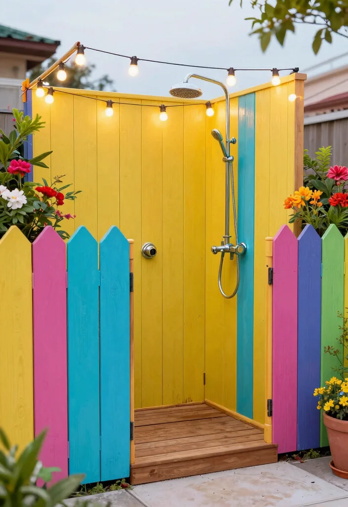 12 Outdoor Shower Enclosure Ideas for Privacy on a Budget - 10. Privacy Fence with a Twist 1