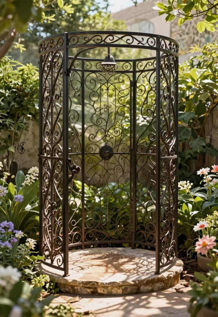 12 Outdoor Shower Enclosure Ideas for Privacy on a Budget - 5. An Artistic Screen 1