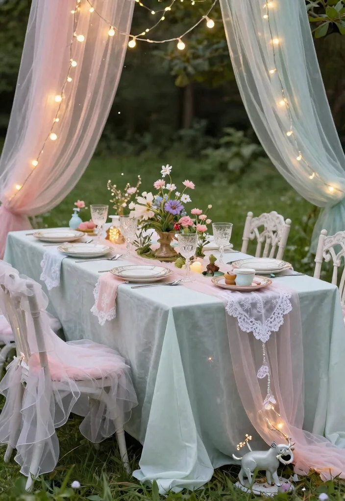 12 Outdoor Table Settings That Look Expensive on a Budget - 12. Whimsical Fairy Tale Theme 1