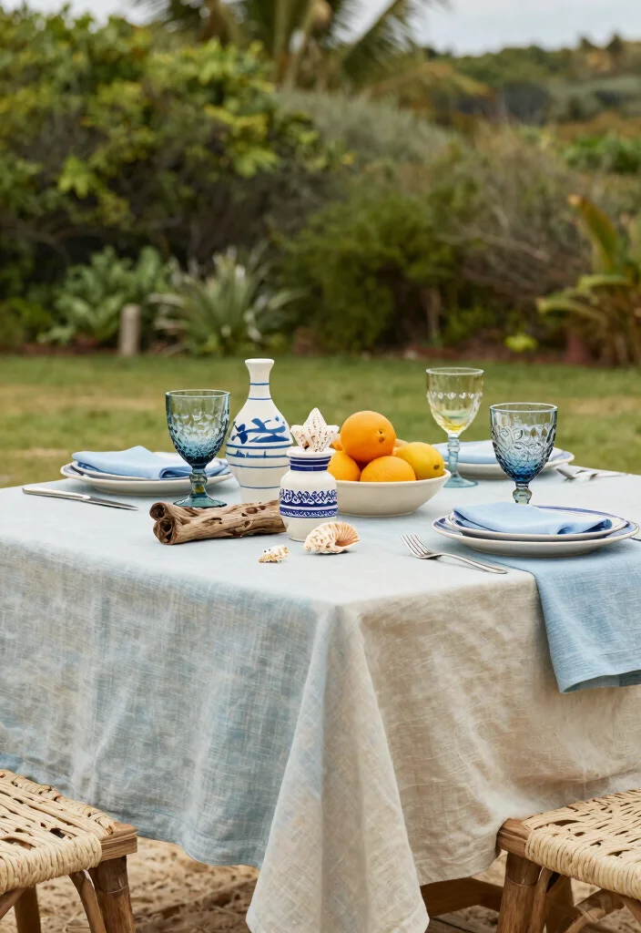 12 Outdoor Table Settings That Look Expensive on a Budget - 8. Coastal Retreat Inspiration 1