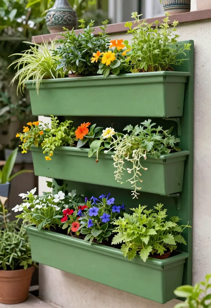 12 Unique Raised Garden Beds That Drain Perfectly and Look Different - 10. Green Wall Planters 1