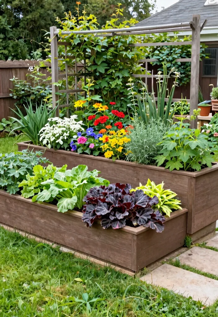 12 Unique Raised Garden Beds That Drain Perfectly and Look Different - 2. Tiered Planter Boxes 1