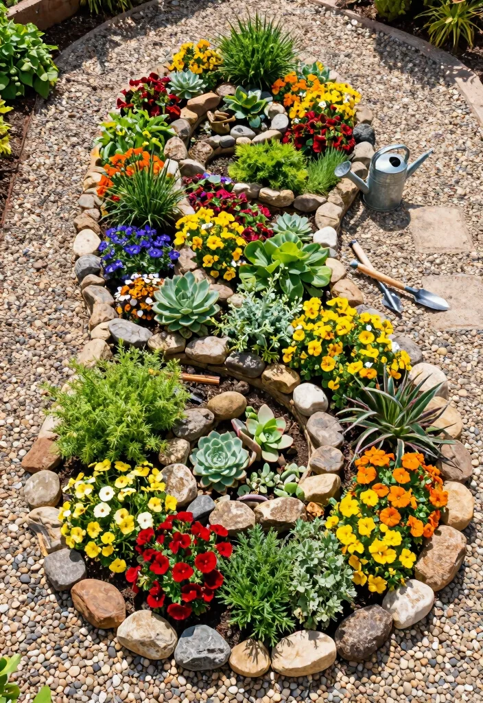 12 Unique Raised Garden Beds That Drain Perfectly and Look Different - 3. Small Space Spiral Garden 1