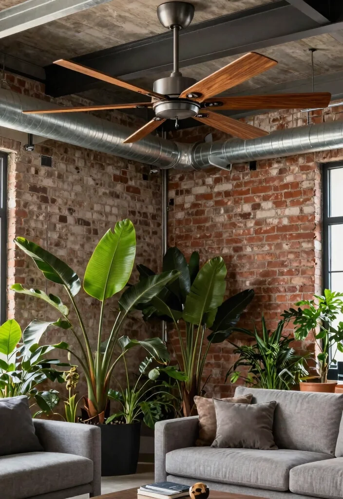 14 Aesthetic Ceiling Fan Ideas That Don't Look Like a Dated Eyesore - 13. Modern Industrial 1