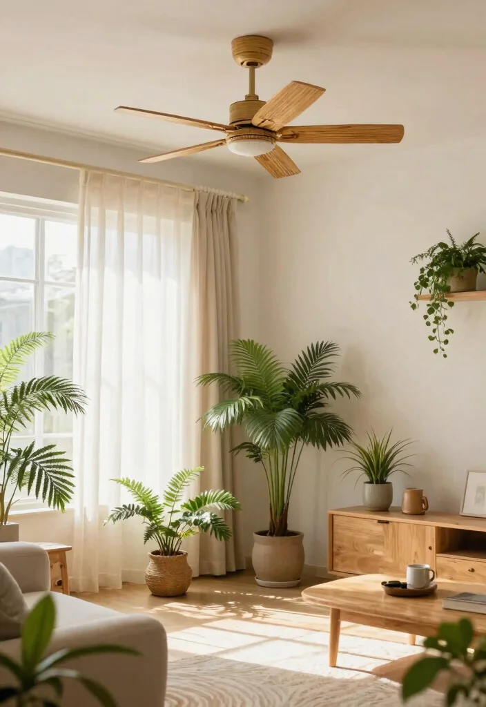14 Aesthetic Ceiling Fan Ideas That Don't Look Like a Dated Eyesore - 5. Bamboo Breeze 1