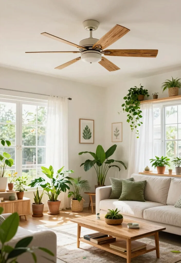 14 Aesthetic Ceiling Fan Ideas That Don't Look Like a Dated Eyesore - 9. Eco-Friendly Designs 1