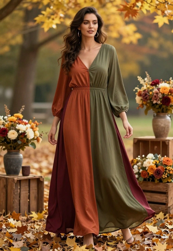 14 Fall Outdoor Wedding Guest Dress Ideas That Work in Any Weather - 1. Maxi Dresses in Earthy Tones 1
