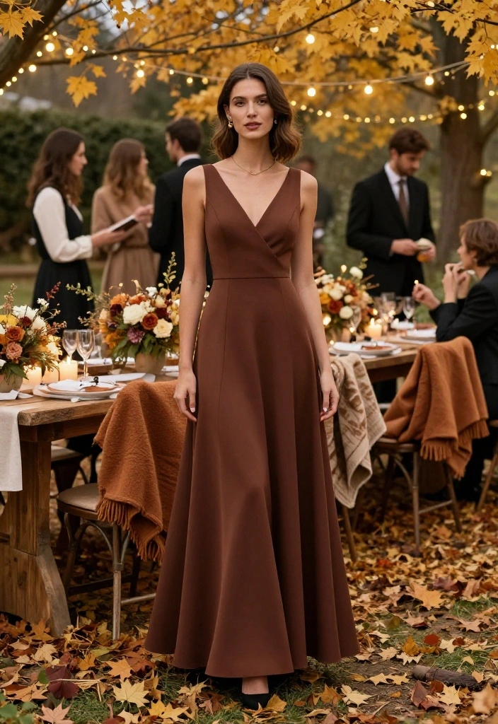 14 Fall Outdoor Wedding Guest Dress Ideas That Work in Any Weather - 5. Classic A-Line Dresses 1