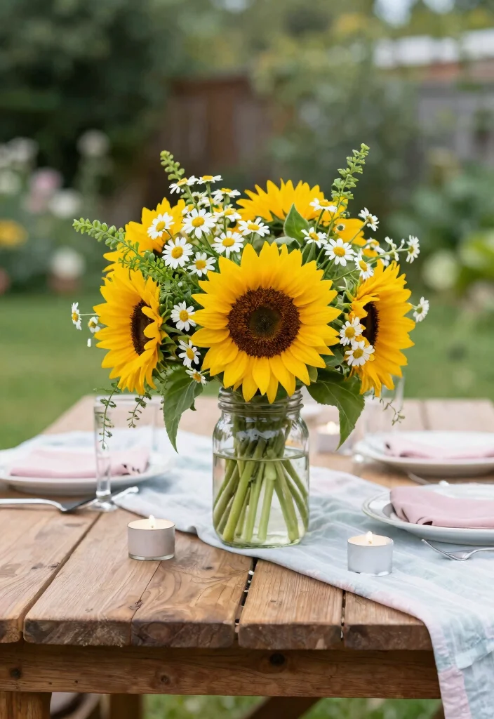 14 Farmhouse Table Decor Ideas That Work for Everyday and Holidays - 1. Fresh Floral Arrangements 1