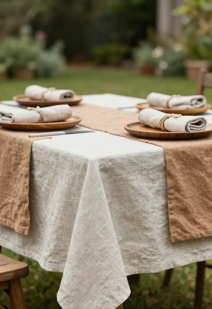 14 Farmhouse Table Decor Ideas That Work for Everyday and Holidays - 2. Seasonal Table Linens 1