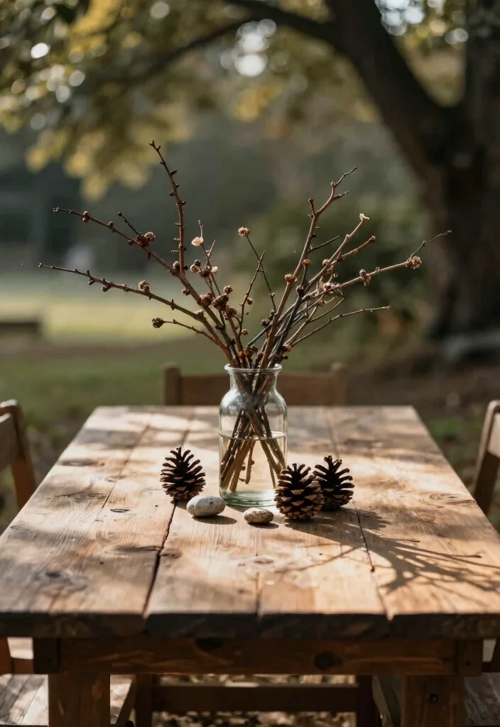 14 Farmhouse Table Decor Ideas That Work for Everyday and Holidays - 5. Incorporating Natural Elements 1