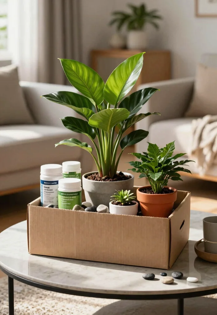 14 Gardening Gift Basket Ideas That Actually Get Used - 7. Indoor Plant Care Package 1