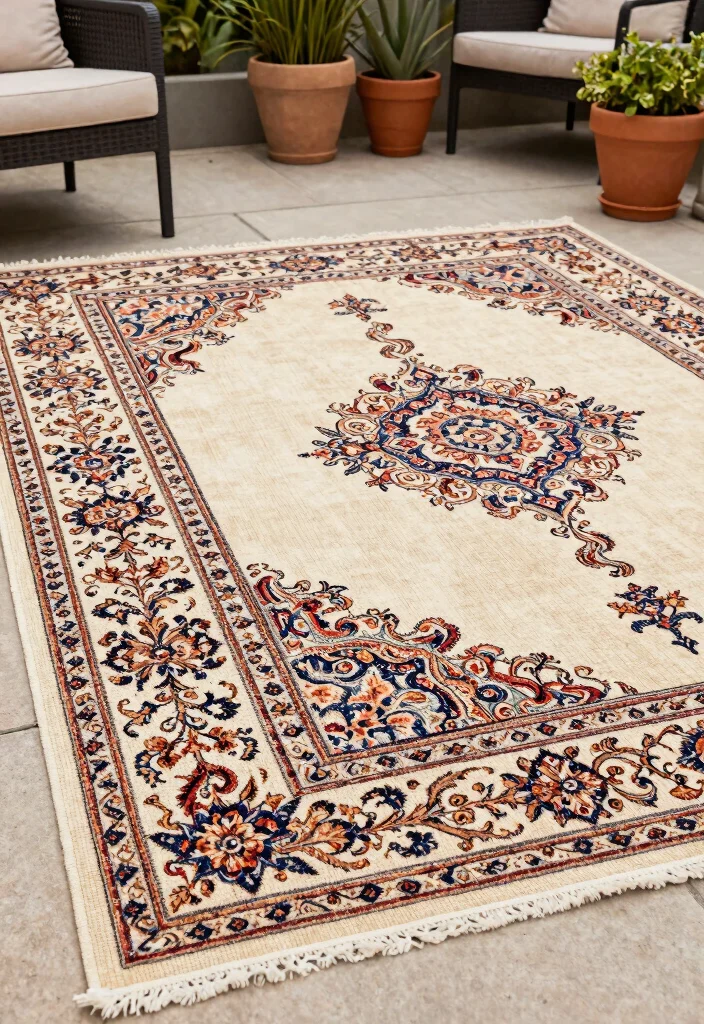 14 Outdoor Rugs Patio Waterproof That Actually Dry Fast - 10. Stylish Borders 1