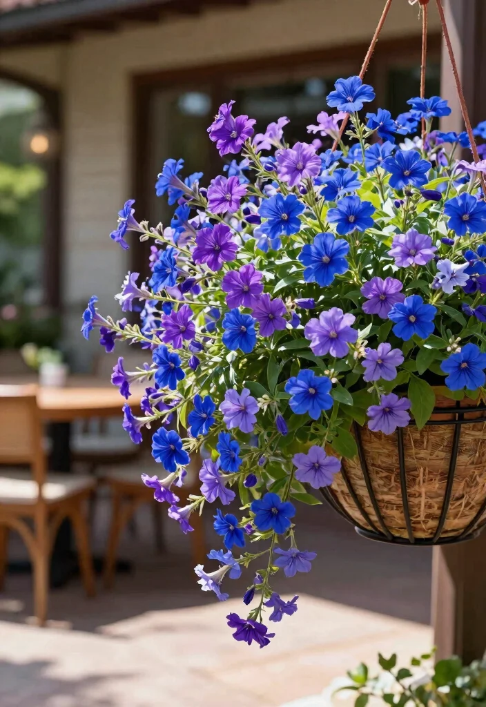 14 Patio Potted Plant Ideas That Survive Heat and Forgot Watering - 12. Colorful Lobelia 1