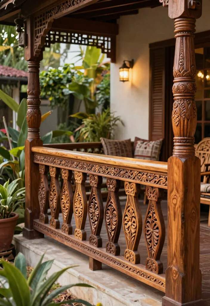 14 Porch Railing Ideas That Meet Code and Still Look Good - 14. Artisanal Craft Railings 1