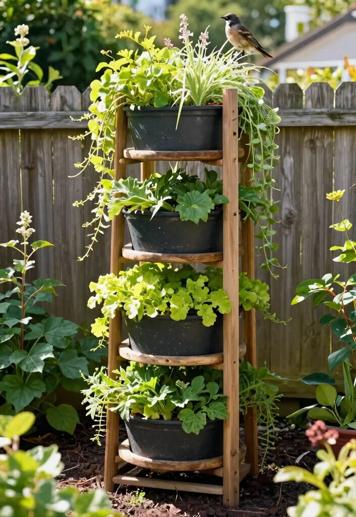 15 Barrel Planter Ideas That Drain Well and Don't Rot - 3. Vertical Barrel Planter 1