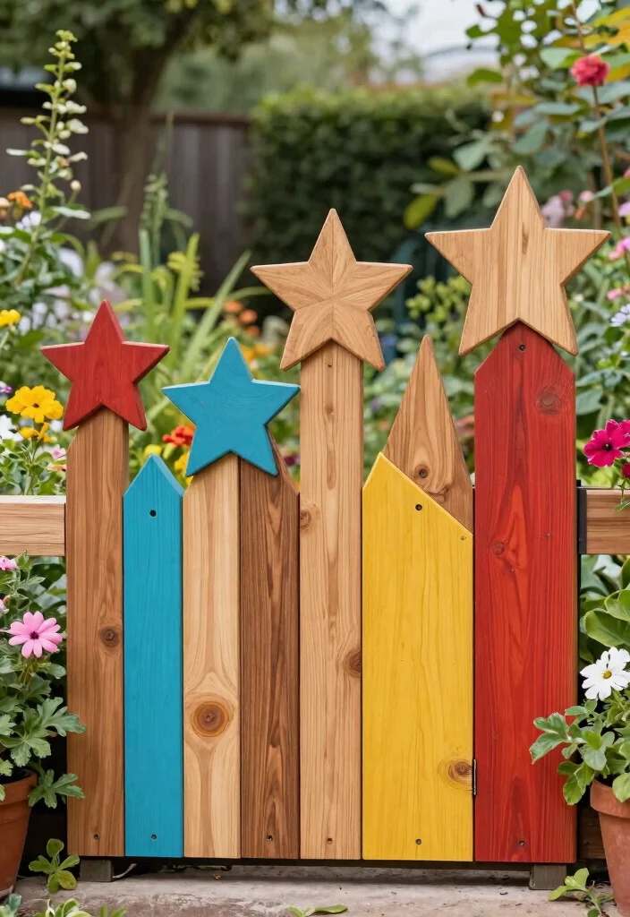 15 Fence Topper Ideas for Privacy Without Building Taller - 14. Decorative Toppers with Shapes 1