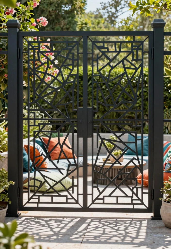 15 Fence Topper Ideas for Privacy Without Building Taller - 2. Decorative Metal Screens 1