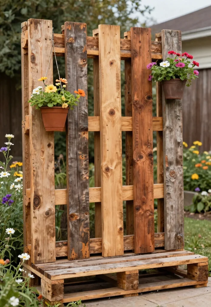 15 Fence Topper Ideas for Privacy Without Building Taller - 4. Upcycled Wood Designs 1