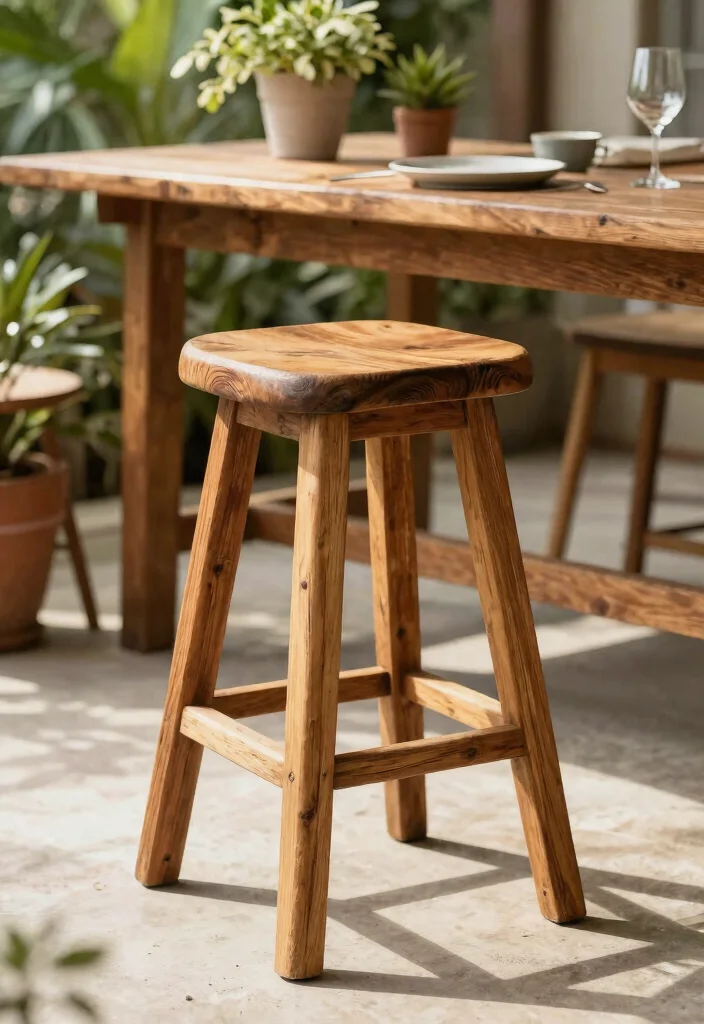 15 Modern Farmhouse Barstools That Support Heavy Use Daily - 1. Classic Wooden Barstool 1