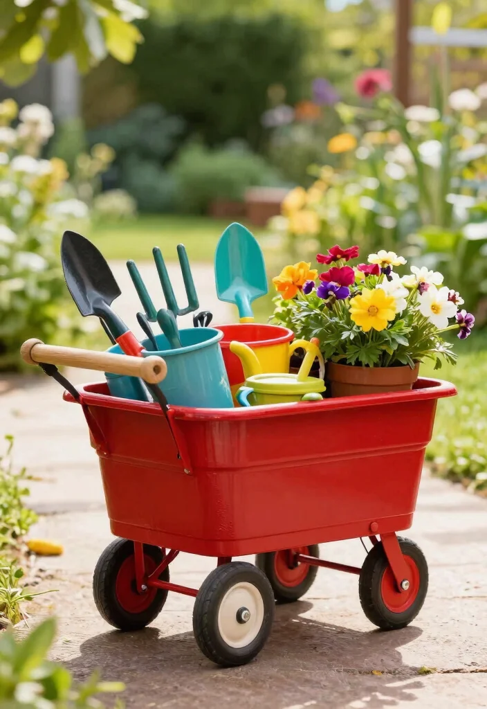 15 Outdoor Storage Cabinet Ideas That Keep Tools Dry and Hidden - 11. Garden Cart with Storage 1